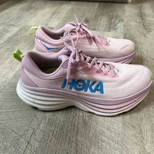 Hoka Women's Pink and Blue Athletic Shoes